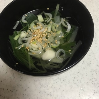 お吸い物☆大根＆水菜